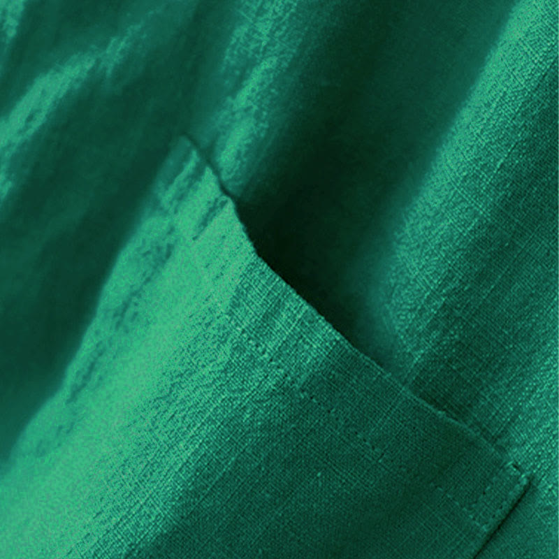 Ropa informal de algodón con botones y nudo chino artístico literario de Buddha Stones - image 17