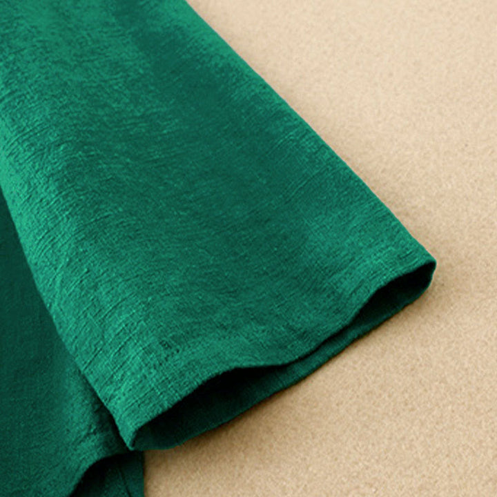 Ropa informal de algodón con botones y nudo chino artístico literario de Buddha Stones - image 18