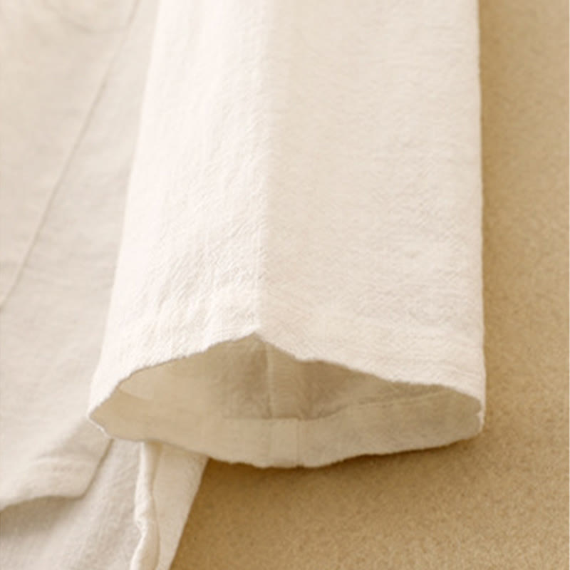 Ropa informal de algodón con botones y nudo chino artístico literario de Buddha Stones - image 21