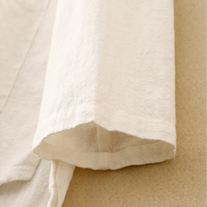 Ropa informal de algodón con botones y nudo chino artístico literario de Buddha Stones - image 21