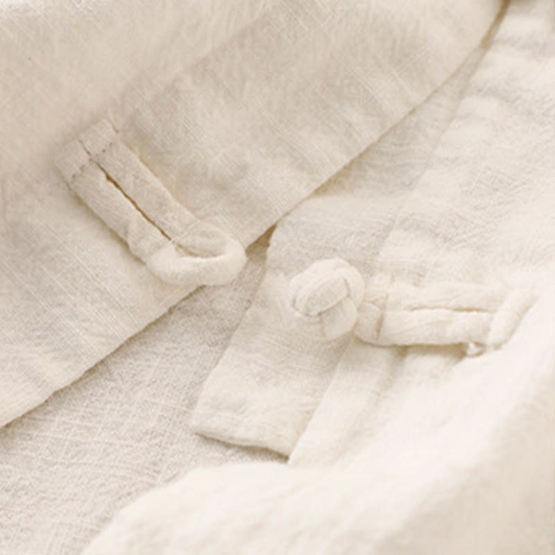 Ropa informal de algodón con botones y nudo chino artístico literario de Buddha Stones - image 23