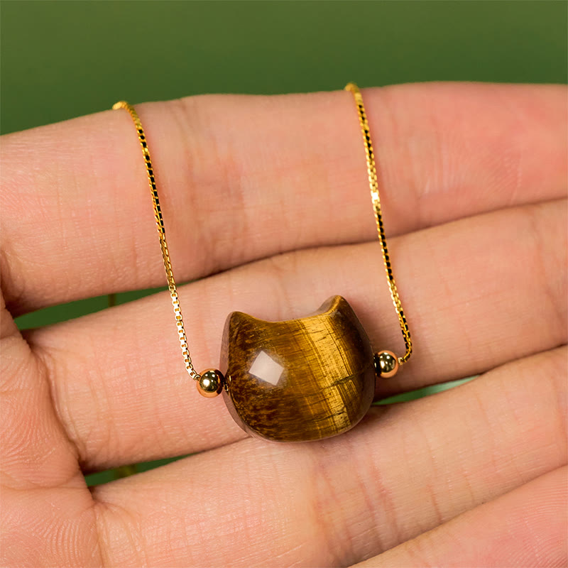Pulsera de protección con ojo de tigre y gato de plata de ley 925 Buddha Stones - image 5