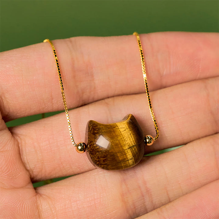 Pulsera de protección con ojo de tigre y gato de plata de ley 925 Buddha Stones - image 5