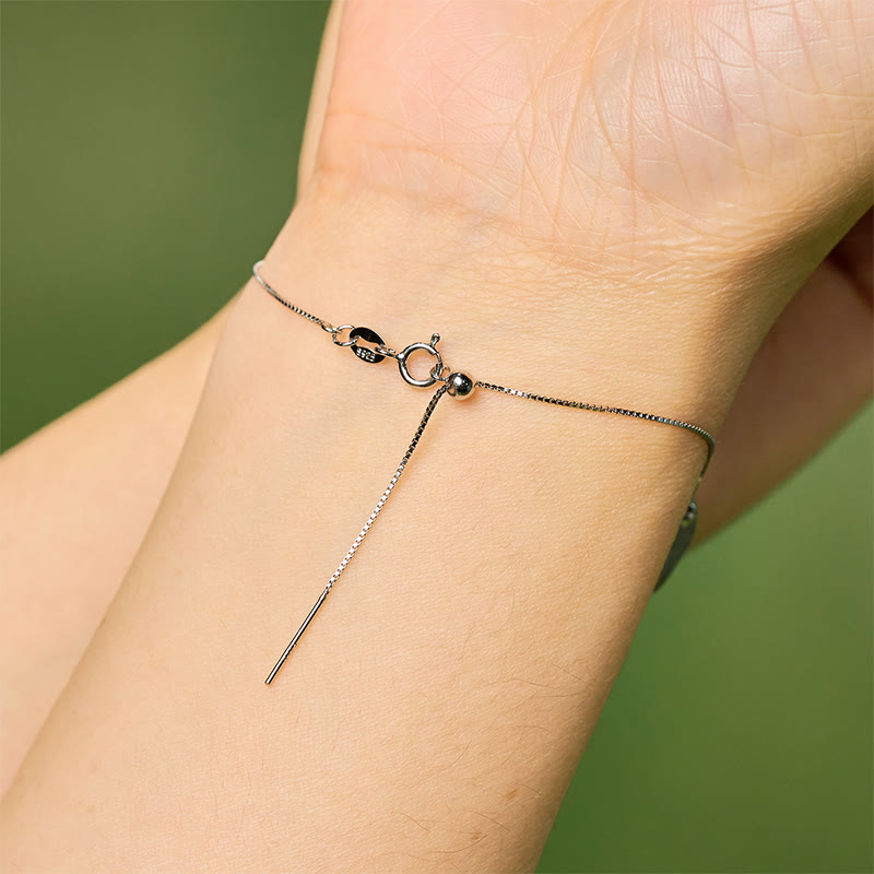 Pulsera positiva de obsidiana de hielo natural con diseño de gato en plata de ley 925 con Buddha Stones - image 10