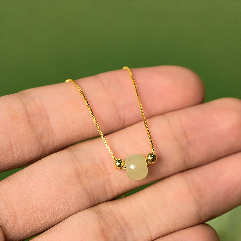 Pulsera de cadena con cuentas de jade natural de plata de ley 925 con Buddha Stones - image 17