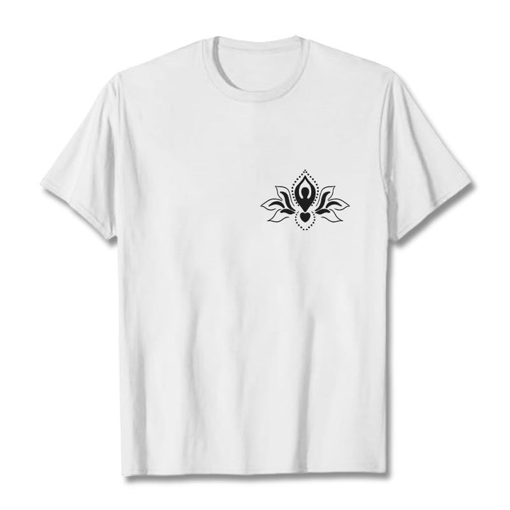 Camiseta con diseño de Buddha Stones de loto y meditación - Blanco - 2XL - image 1
