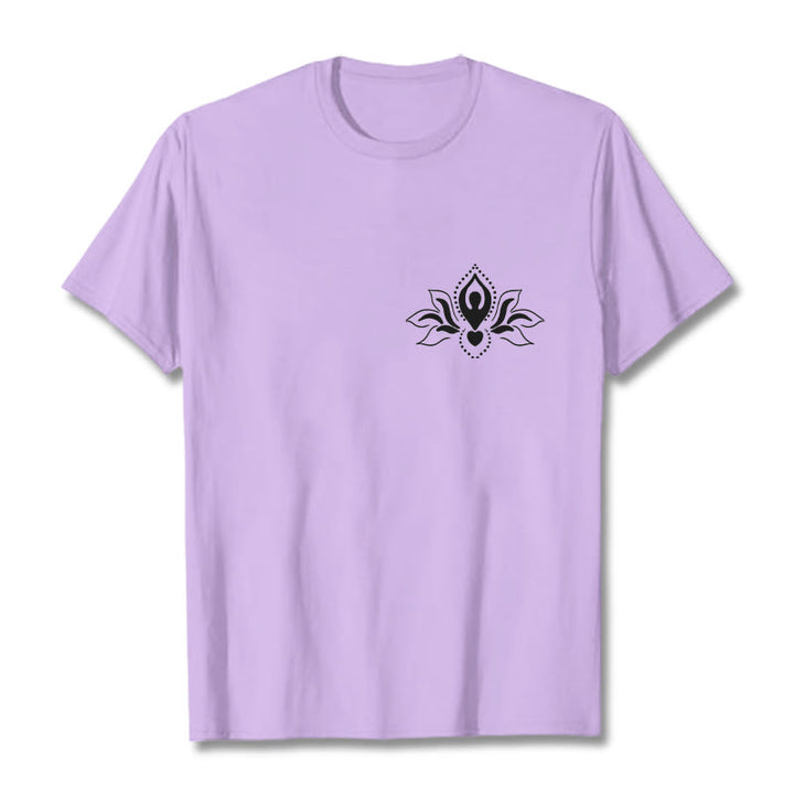Camiseta con diseño de Buddha Stones de loto y meditación - Ciruela - 2XL - image 17