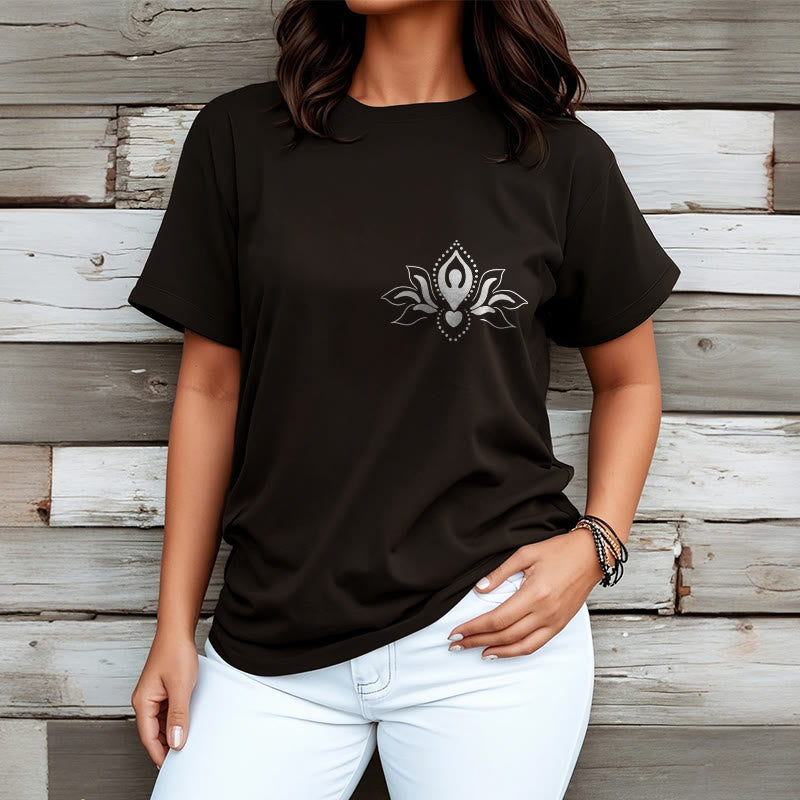 Camiseta con diseño de Buddha Stones de loto y meditación - image 6