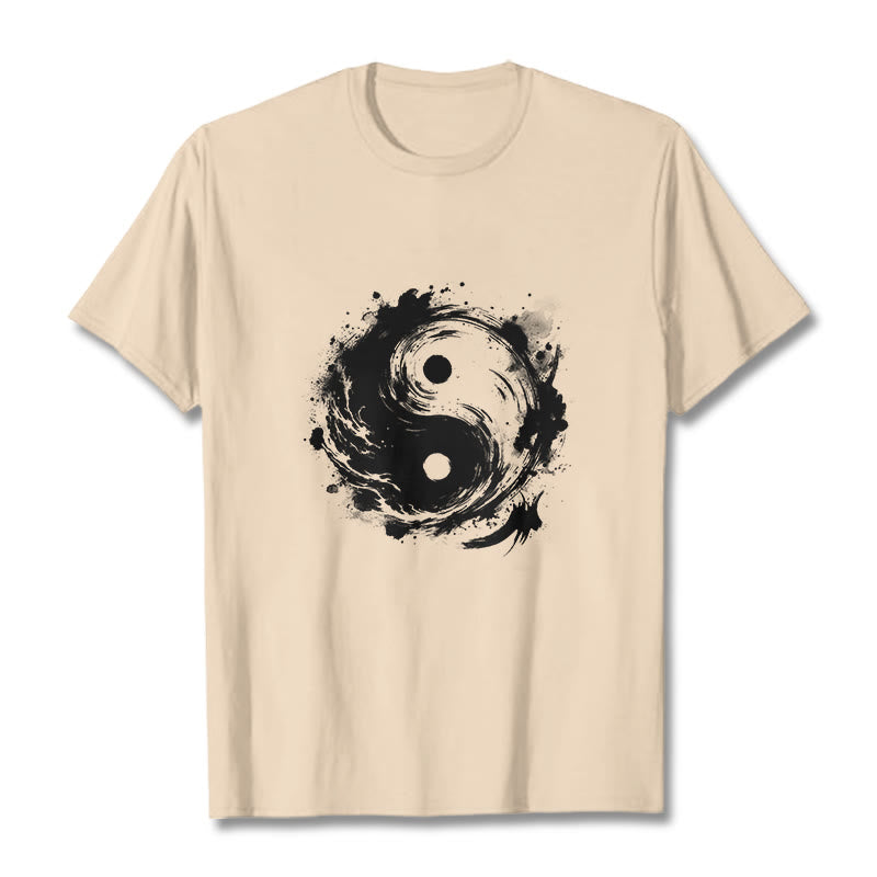 Camiseta con diseño de equilibrio y yin y yang con tinta de Buddha Stones - Sopa de mariscos - 2XL - image 9