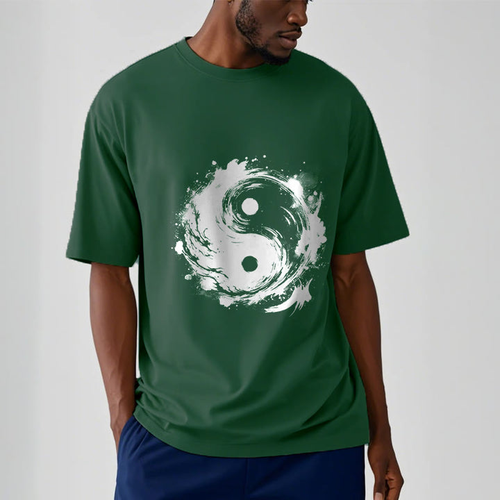 Camiseta con diseño de equilibrio y yin y yang con tinta de Buddha Stones - image 12