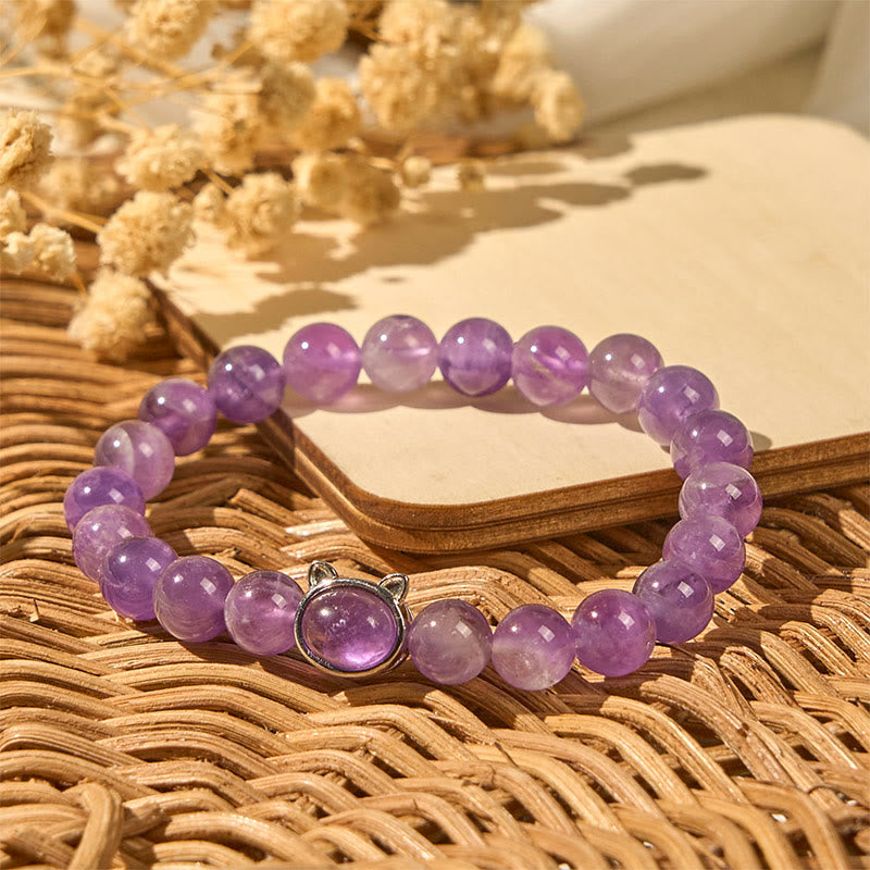 Pulsera curativa con cuentas de amatista natural y Buddha Stones - image 5