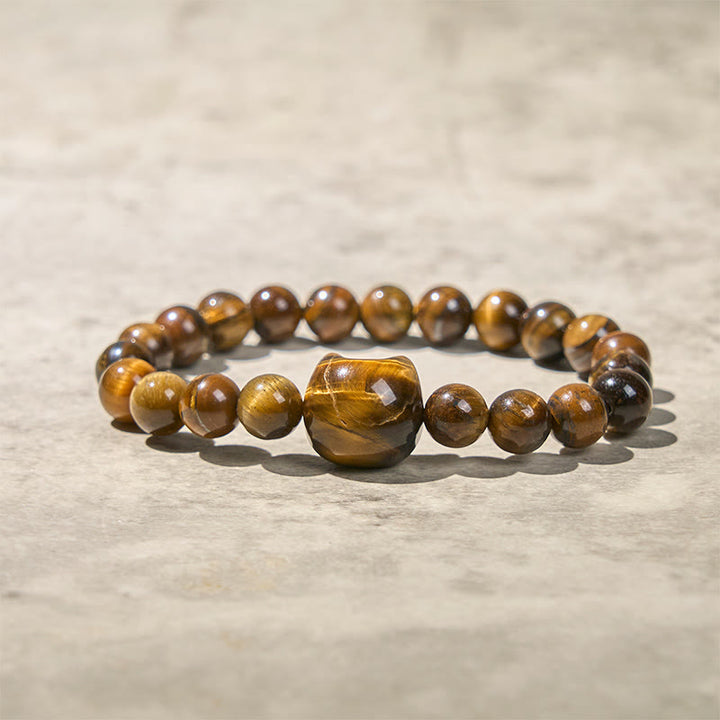 Pulsera de cuentas de energía de ojo de tigre y gato con Buddha Stones - image 4