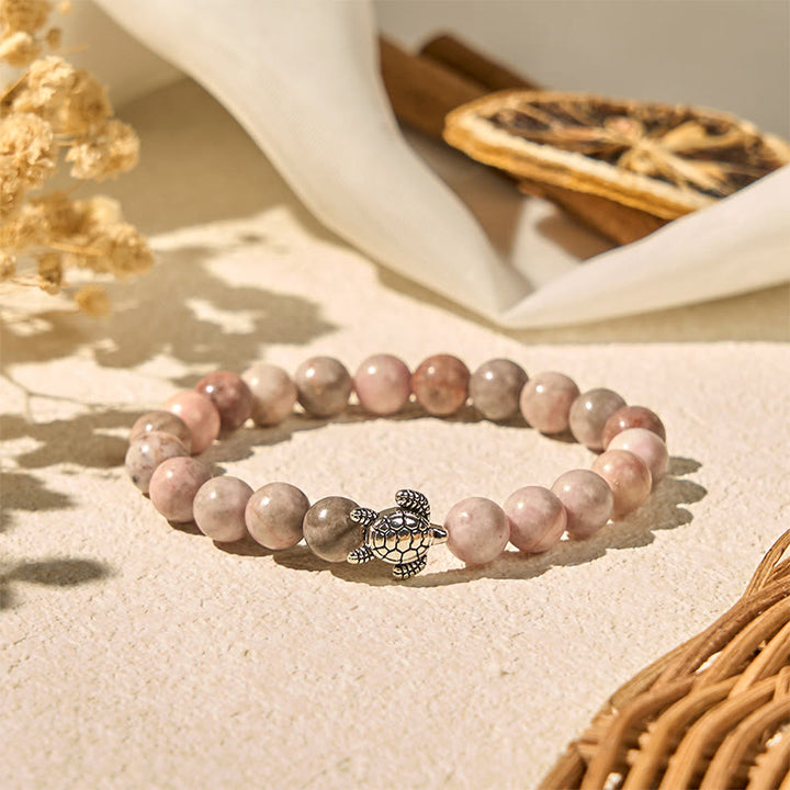 Pulsera protectora de jaspe cebra con diseño de tortuga y Buddha Stones - image 3