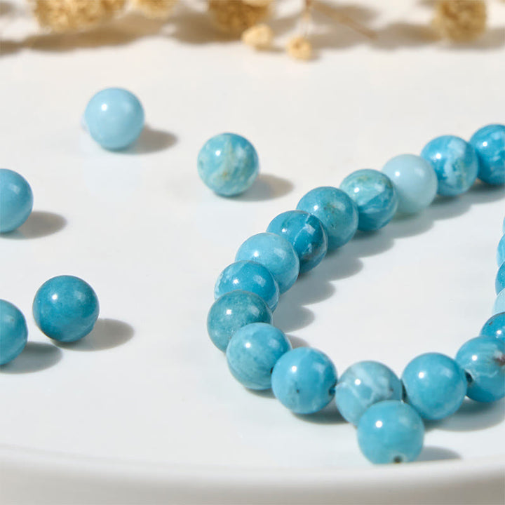 Pulsera de cuentas de sabiduría de larimar de gato natural con Buddha Stones - image 6
