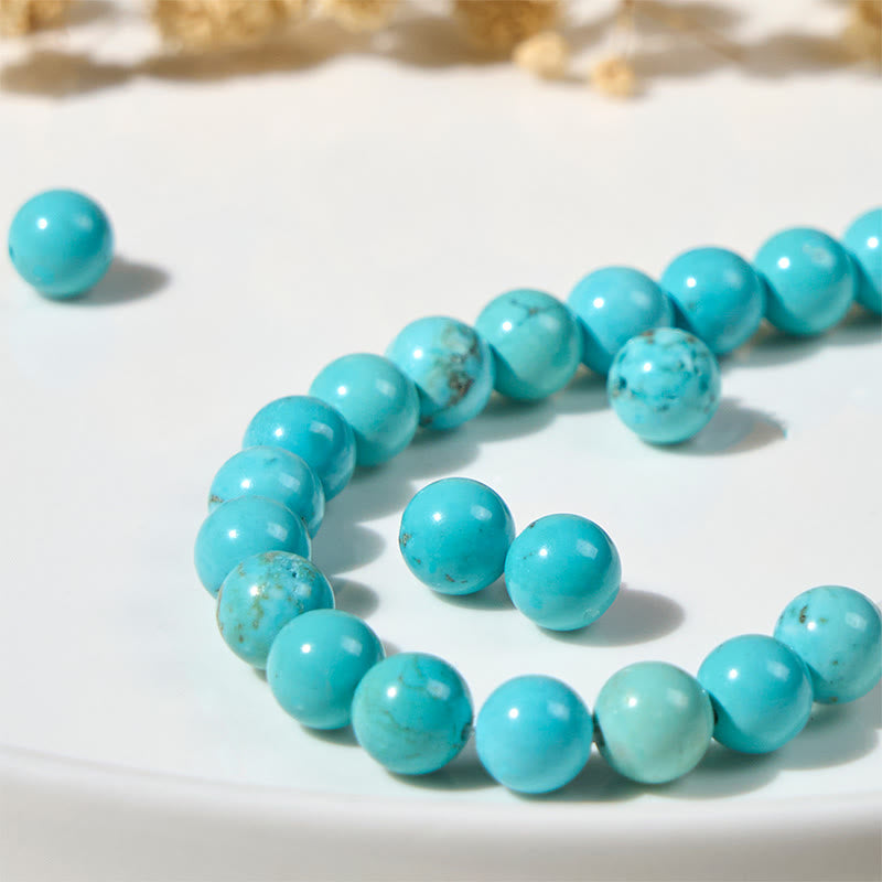 Pulsera de cuentas de turquesa natural con forma de gato de Buddha Stones - image 8
