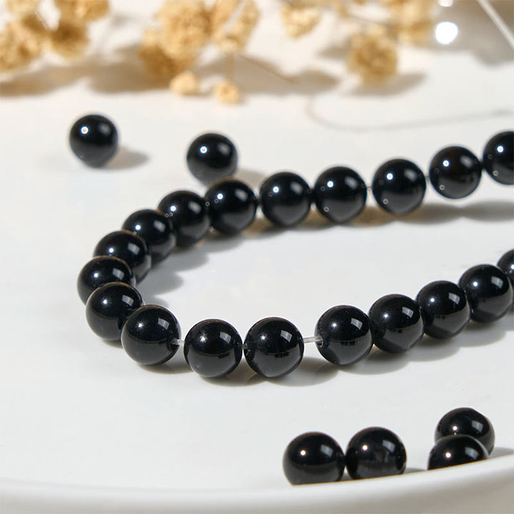 Pulsera de protección de ónix negro natural con Buddha Stones y gato negro - image 10