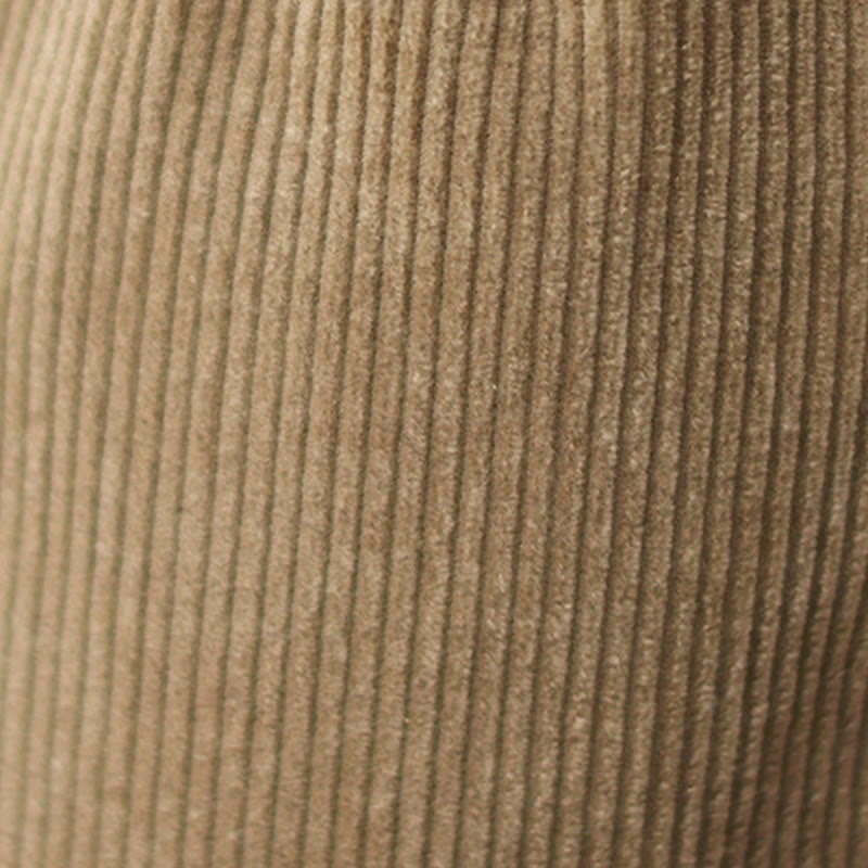 Pantalones de pana de algodón para mujer con bolsillos y botones informales con diseño de Buddha Stones - image 7