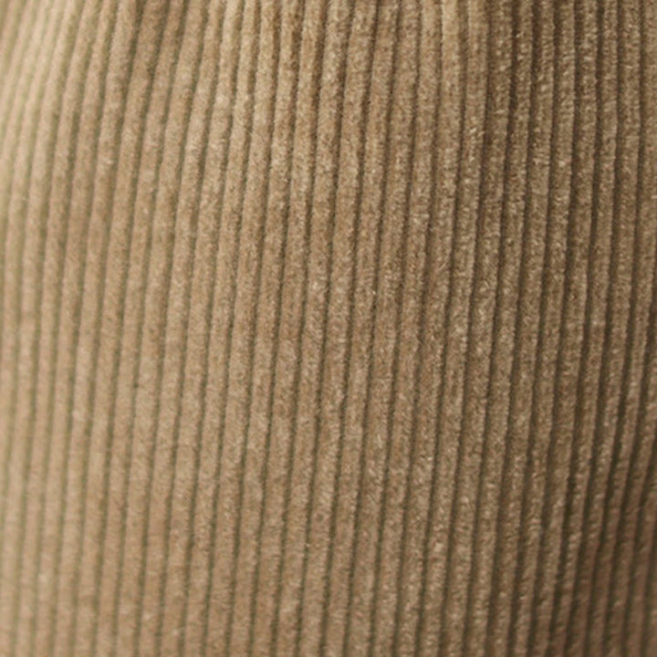 Pantalones de pana de algodón para mujer con bolsillos y botones informales con diseño de Buddha Stones - image 7