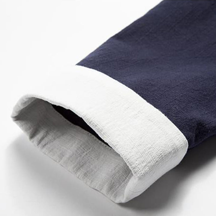 Chaqueta tipo kimono de lino y algodón para hombre, con diseño de rana china y botones de piedra de Buddha Stones , manga larga y abertura frontal. - image 12