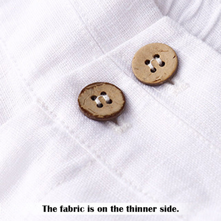 Pantalones anchos de lino con diseño sencillo e informal de verano para mujer con bolsillos con cremallera de Buddha Stones - image 8