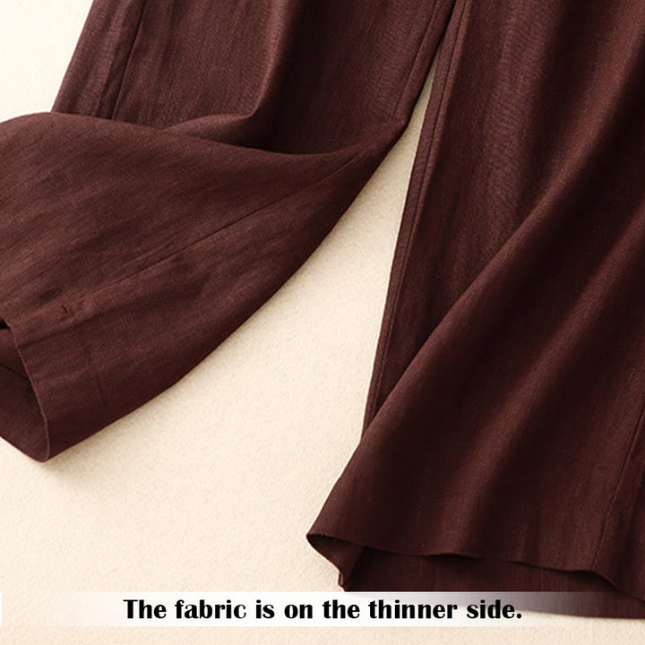 Pantalones de mujer de pierna ancha con bolsillos, diseño sencillo y cremallera, estilo casual de verano, con estampado de Buddha Stones. - image 30