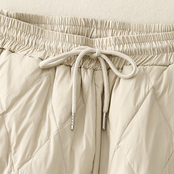 Pantalones casuales de algodón con cintura alta y cordón ajustable para mujer, de Buddha Stones, con pernera ancha y bolsillos. - image 11