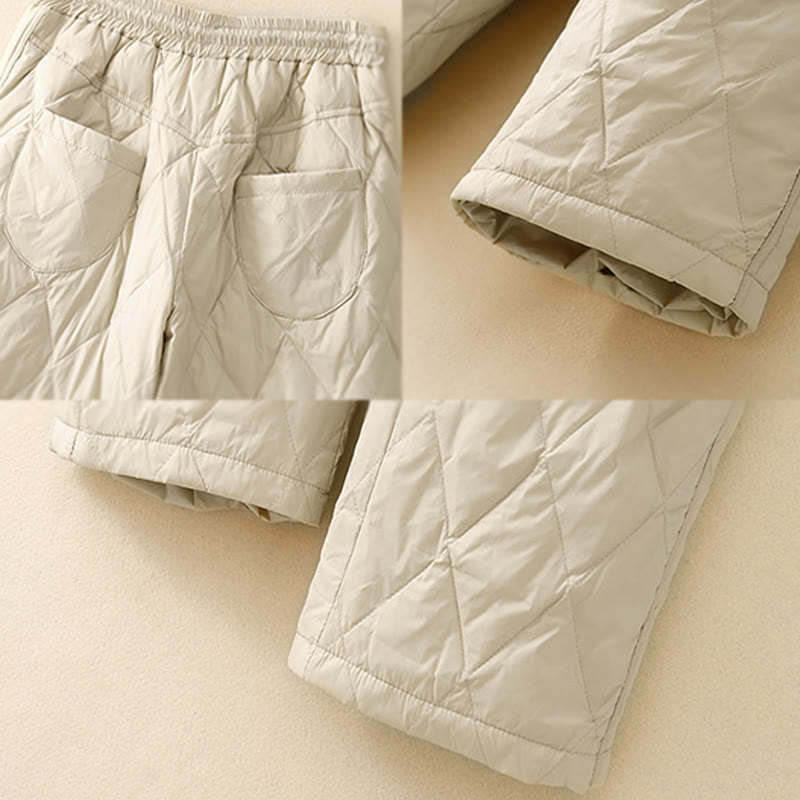 Pantalones casuales de algodón con cintura alta y cordón ajustable para mujer, de Buddha Stones, con pernera ancha y bolsillos. - image 13