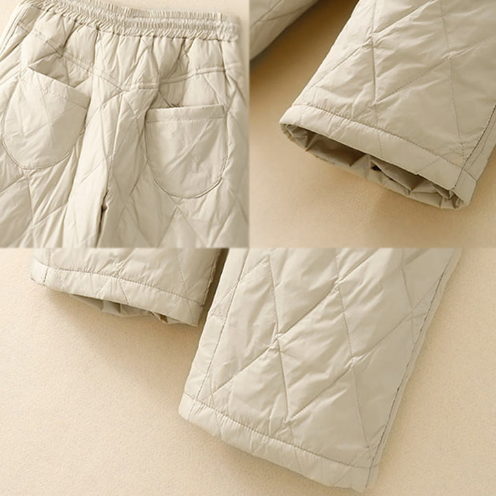 Pantalones casuales de algodón con cintura alta y cordón ajustable para mujer, de Buddha Stones, con pernera ancha y bolsillos. - image 13