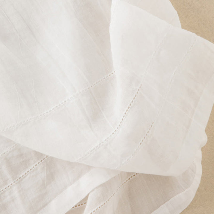 Vestido midi de algodón de media manga con escote en V y diseño de Buddha Stones para verano - image 36