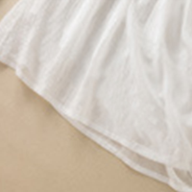 Vestido midi de algodón de media manga con escote en V y diseño de Buddha Stones para verano - image 27