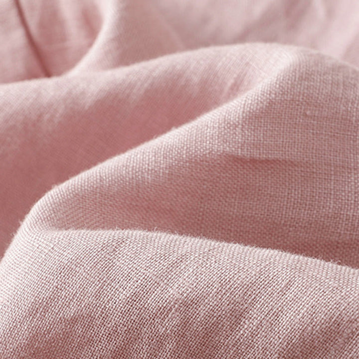 Pantalones anchos de lino y algodón con cordón ajustable para mujer, diseño sencillo, con bolsillos, de Buddha Stones Commute - image 25