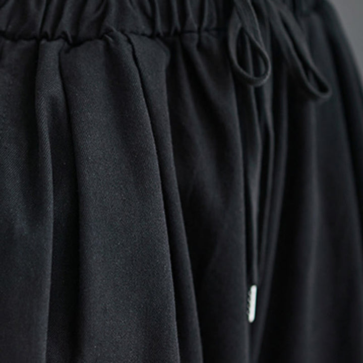 Pantalones anchos de algodón para mujer con diseño retro de abertura en la pierna y bolsillos de Buddha Stones - image 14