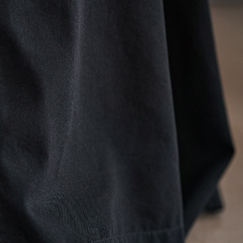 Pantalones anchos de algodón para mujer con diseño retro de abertura en la pierna y bolsillos de Buddha Stones - image 17