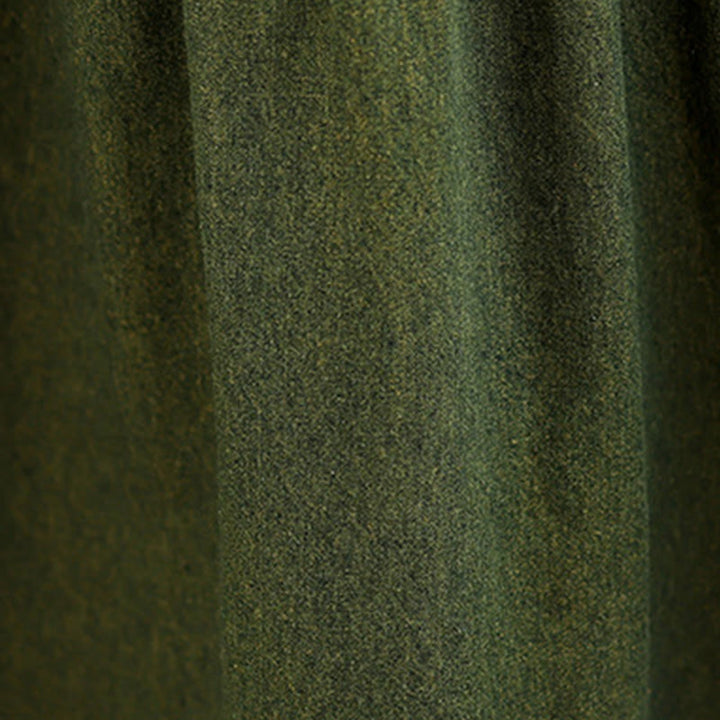 Vestido largo de algodón con diseño de patchwork, manga larga y bolsillos, para mujer , con Buddha Stones en verde oliva oscuro - image 10