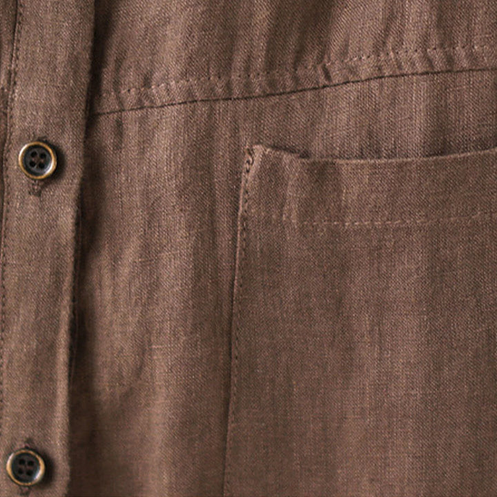 Camisa informal de lino y algodón de manga larga para mujer con estampado de Buddha Stones - image 14