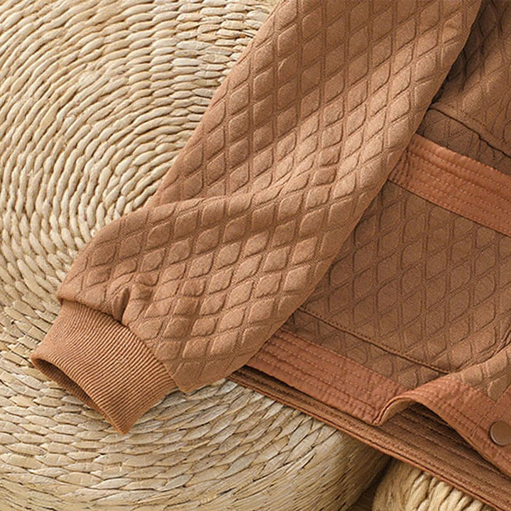 Chaqueta retro lisa de algodón de manga larga con bolsillos para mujer de Buddha Stones - image 27