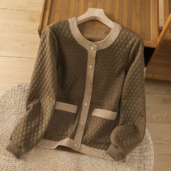 Chaqueta retro lisa de algodón de manga larga con bolsillos para mujer de Buddha Stones - Perú - US12, UK/AU16, EU44 (3XL) - image 28