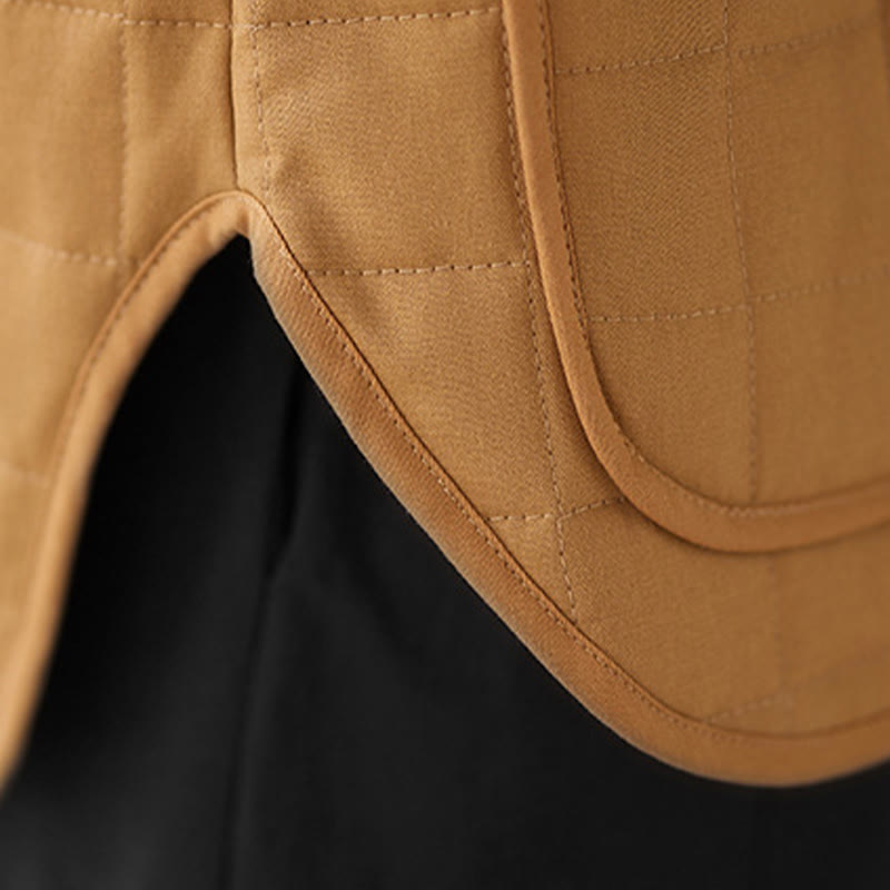 Chaqueta de algodón grueso de manga larga con bolsillos para mujer, estilo retro, con Buddha Stones - image 26