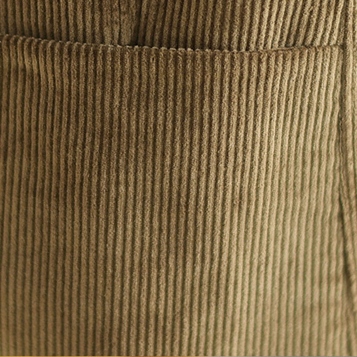 Chaqueta de pana retro de manga larga con bolsillos para mujer de Buddha Stones - image 8