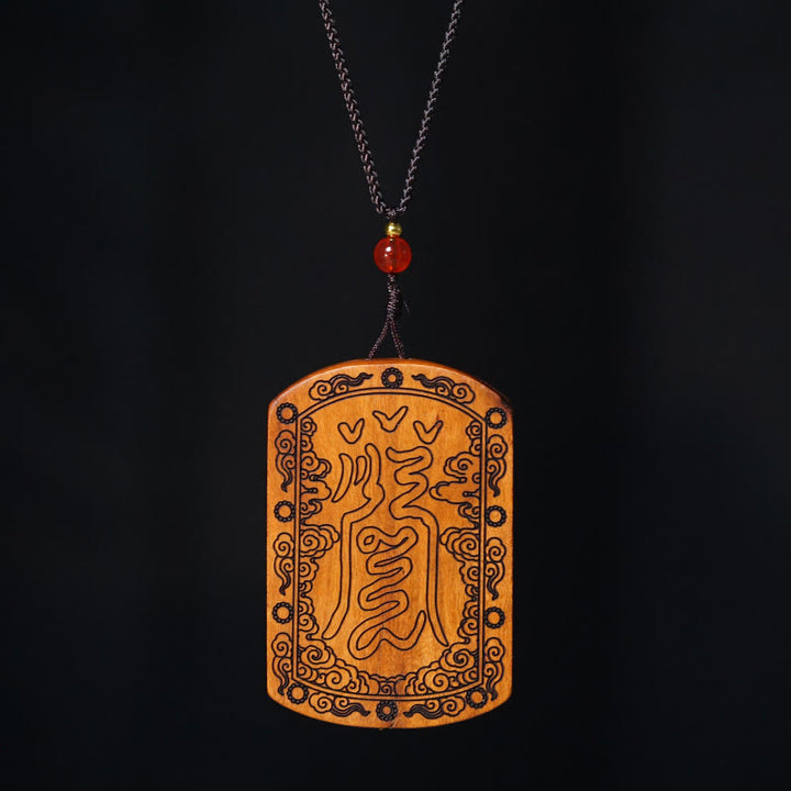 Collar con colgante de protección Bagua Yin Yang con dragón de madera de azufaifo impactado por un rayo y Buddha Stones - image 10
