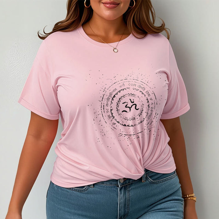 Camiseta de algodón con estampado de mantra y símbolo Buddha Stones - image 14