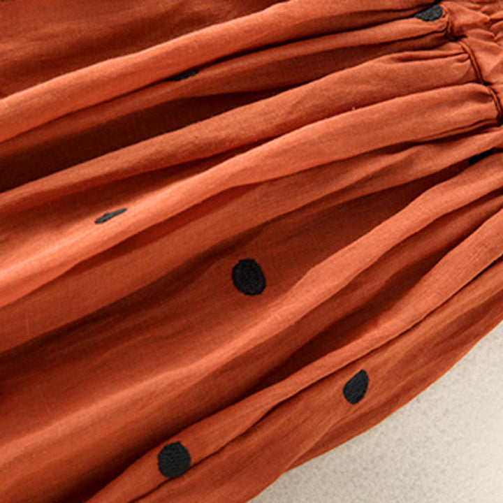 Falda plisada para mujer con estampado artístico de puntos vintage de Buddha Stones - image 36