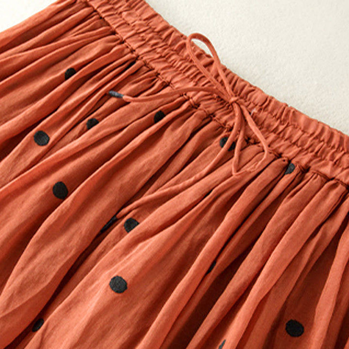 Falda plisada para mujer con estampado artístico de puntos vintage de Buddha Stones - image 39