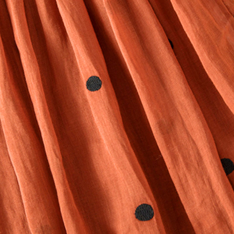 Falda plisada para mujer con estampado artístico de puntos vintage de Buddha Stones - image 35