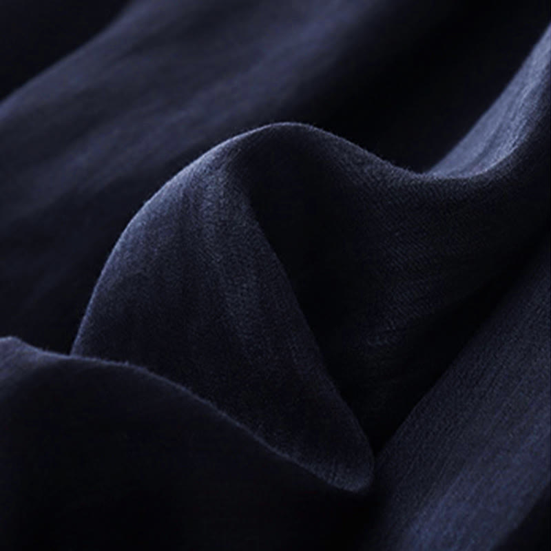 Pantalones casuales sueltos de doble capa Buddha Stones , de largo 7-8, para mujer, con bolsillos - image 8