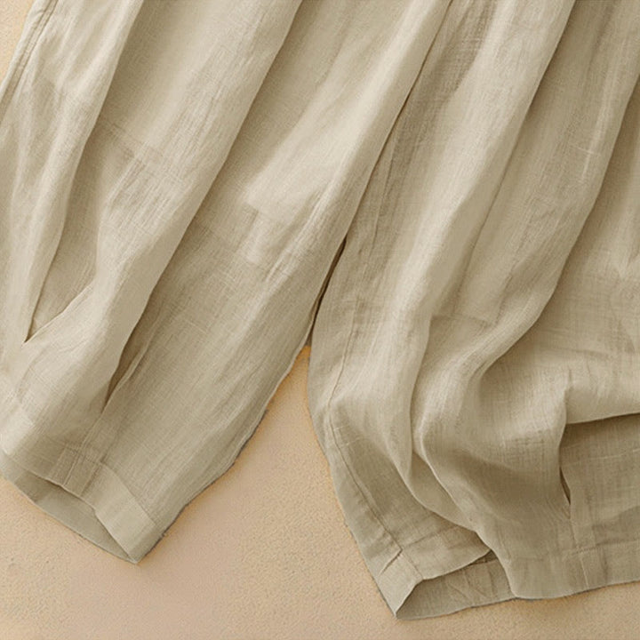 Pantalones casuales sueltos de doble capa Buddha Stones , de largo 7-8, para mujer, con bolsillos - image 26