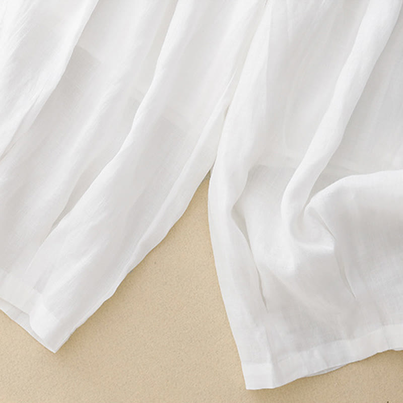 Pantalones casuales sueltos de doble capa Buddha Stones , de largo 7-8, para mujer, con bolsillos - image 13