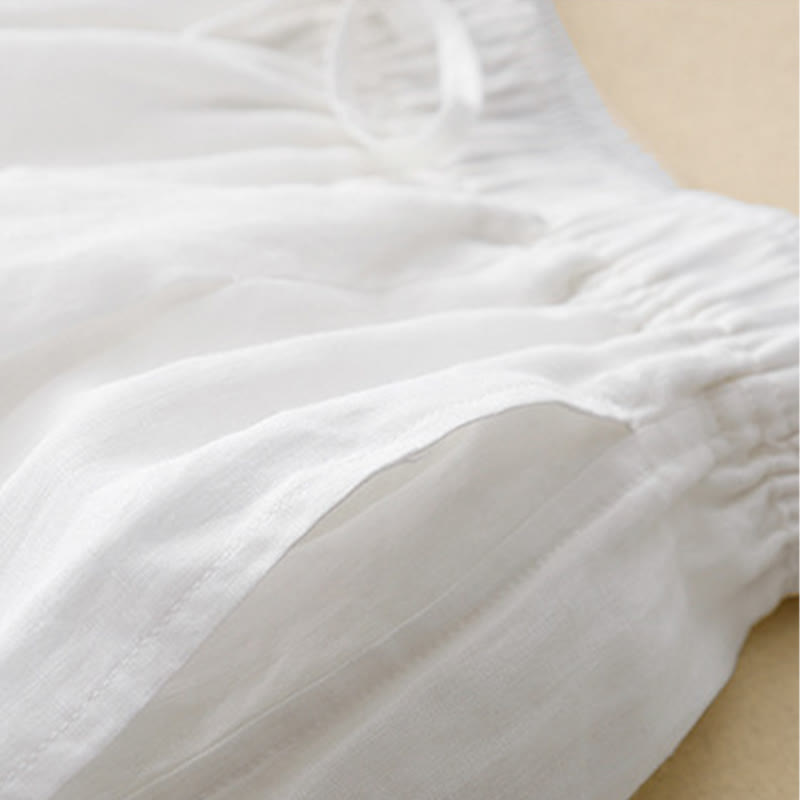 Pantalones casuales sueltos de doble capa Buddha Stones , de largo 7-8, para mujer, con bolsillos - image 12