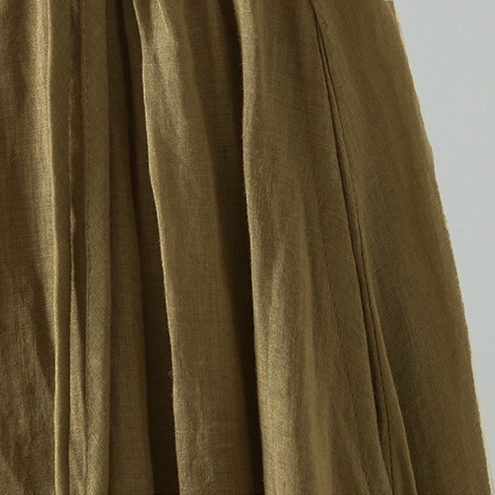 Falda de mujer con borlas y bolsillos, diseño retro de verano con Buddha Stones y colores puros - image 2