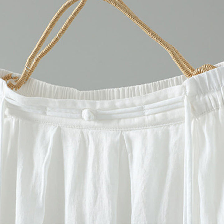 Falda de mujer con borlas y bolsillos, diseño retro de verano con Buddha Stones y colores puros - image 9